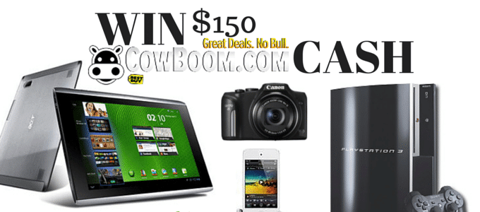 Giveaway: Win $150 CowBoom Cash - free coupon