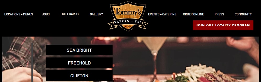 Tommy's Tavern website